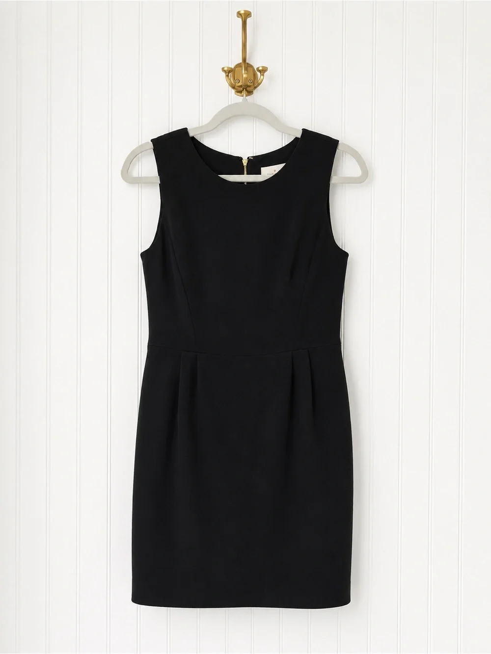 Kate Spade Black Tulip Sheath Dress Gold Zipper Size 4